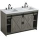 Austin 54 X 34 inch Rustic Grey Bathroom Vanity Cabinet