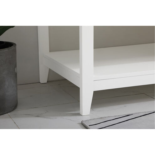 Aubrey 60 X 22 X 34 inch White and Brushed Nickel with Calacatta Quartz Vanity Sink Set