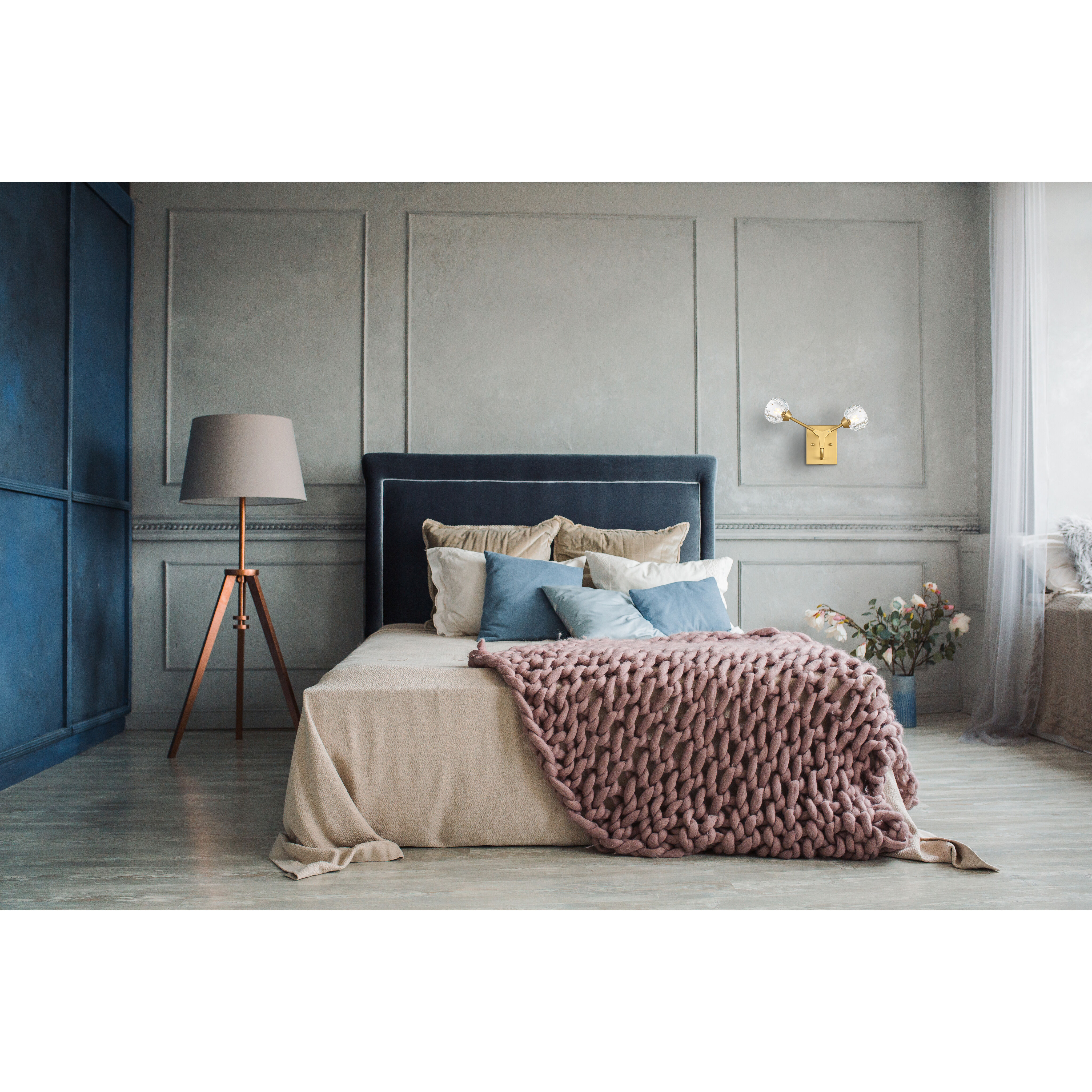 Zayne 2 Light 15 inch Gold Wall Sconce Wall Light