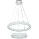 Bowen 2 Light 24 inch Chrome Chandelier Ceiling Light