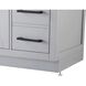 Alden 84 X 35 inch Grey Bathroom Vanity Cabinet