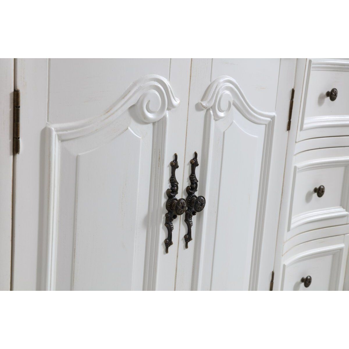 Oakland 48 X 22 X 36 inch Antique White Vanity Sink Set