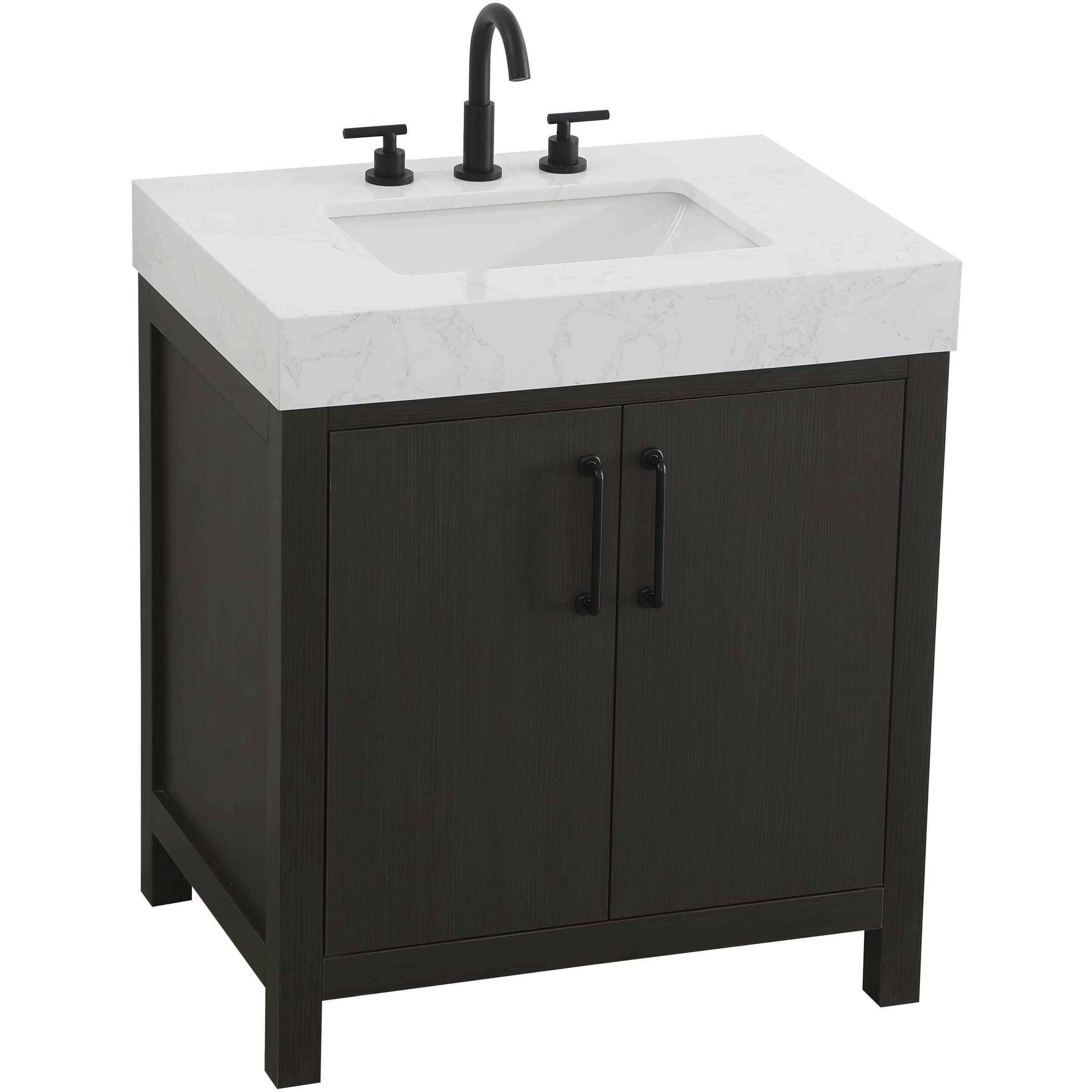 Nathan 30 X 34 inch Mocha Brown Bathroom Vanity Cabinet