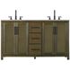 Alina 60 X 34 inch Hazel Oak Bathroom Vanity Cabinet