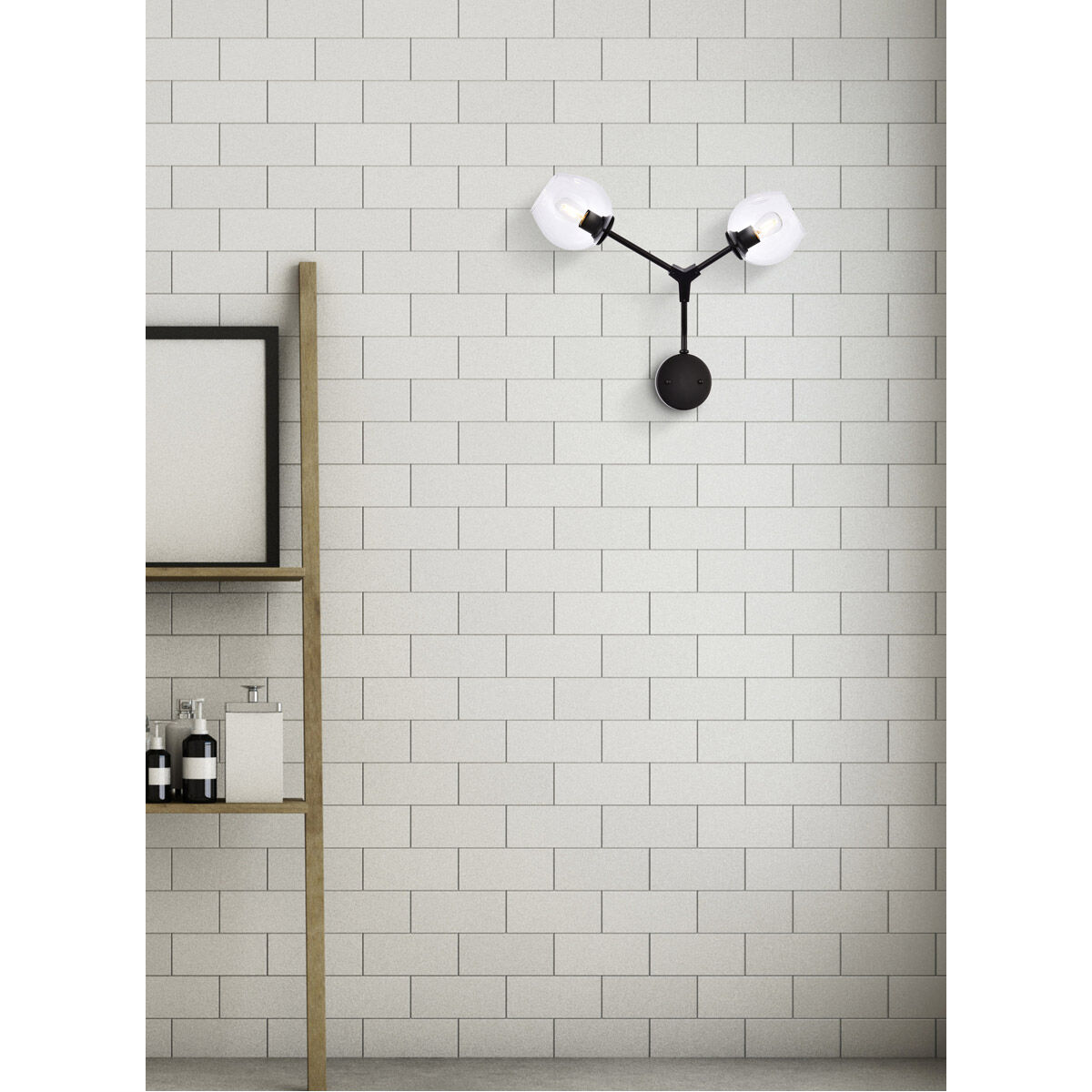 Cavoli 2 Light 11 inch Black Wall Sconce Wall Light