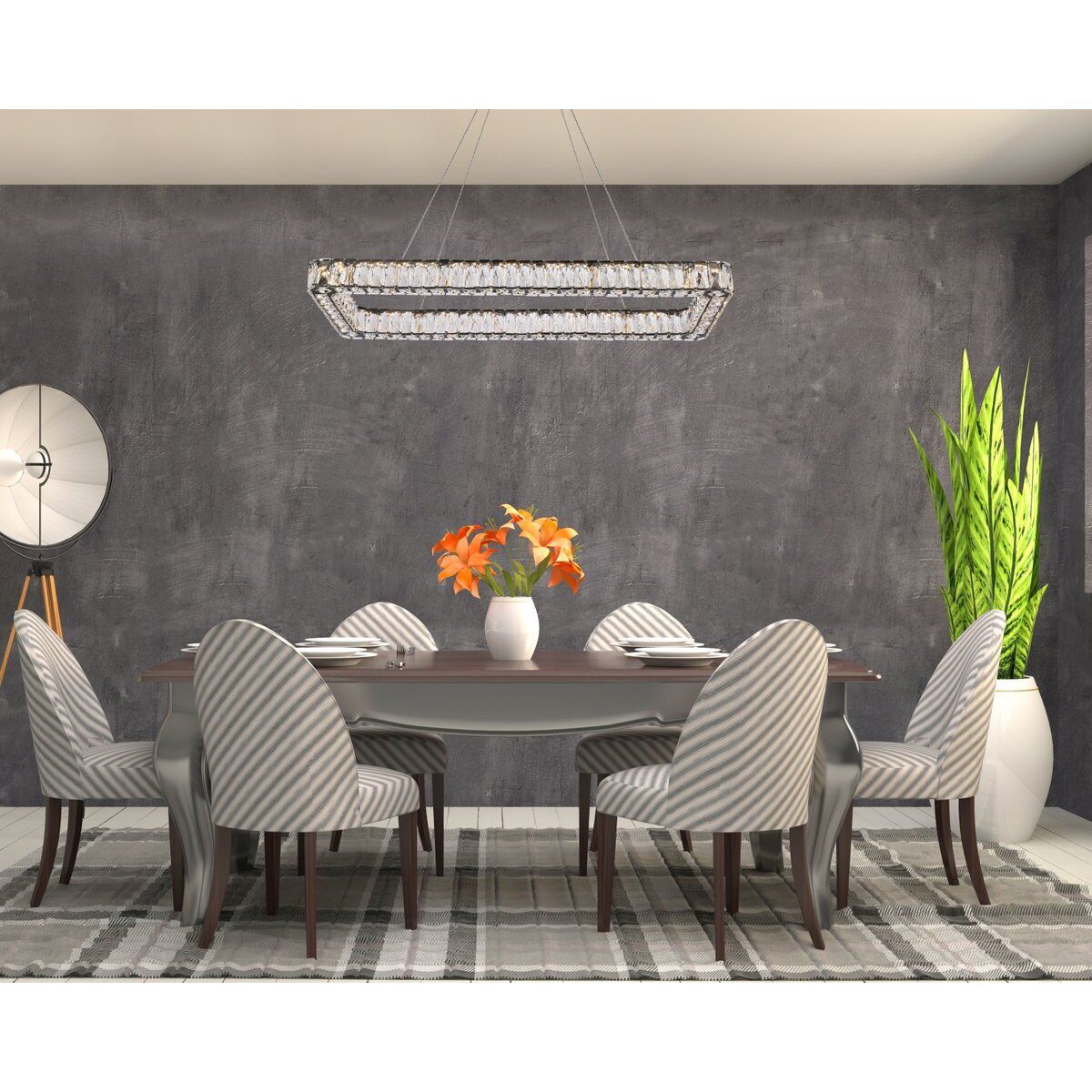 Monroe 1 Light 42 inch Black Pendant Ceiling Light