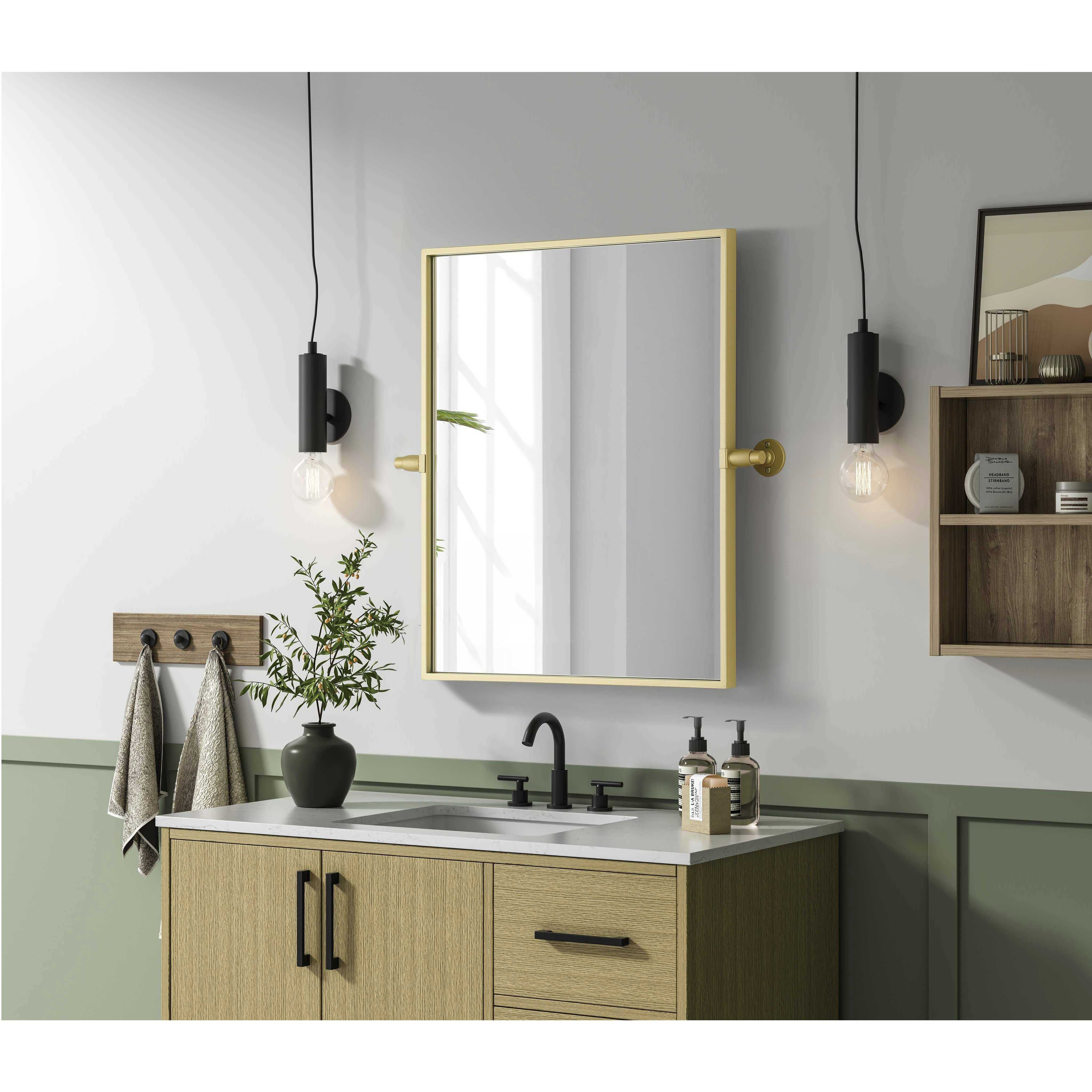 Amoura 24 X 20 inch Brass Mirror