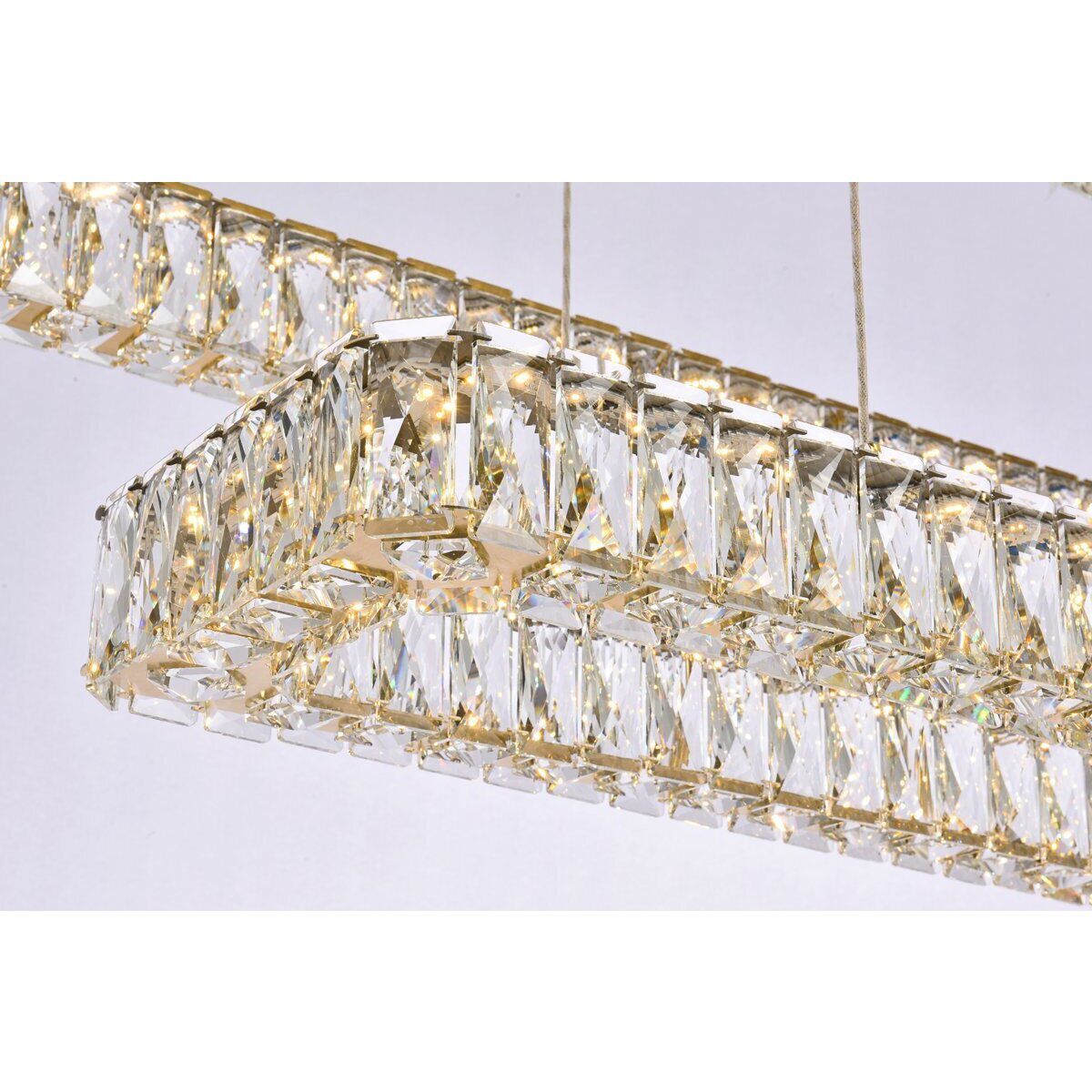 Monroe 3 Light 50 inch Gold Pendant Ceiling Light