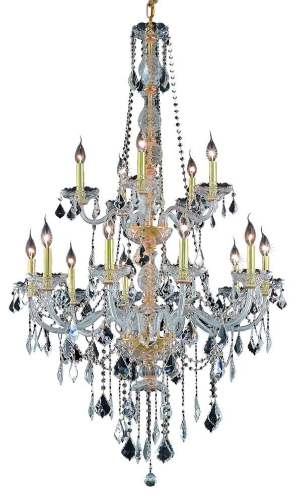 Verona 15 Light 33 inch Gold Foyer Ceiling Light in Clear, Royal Cut