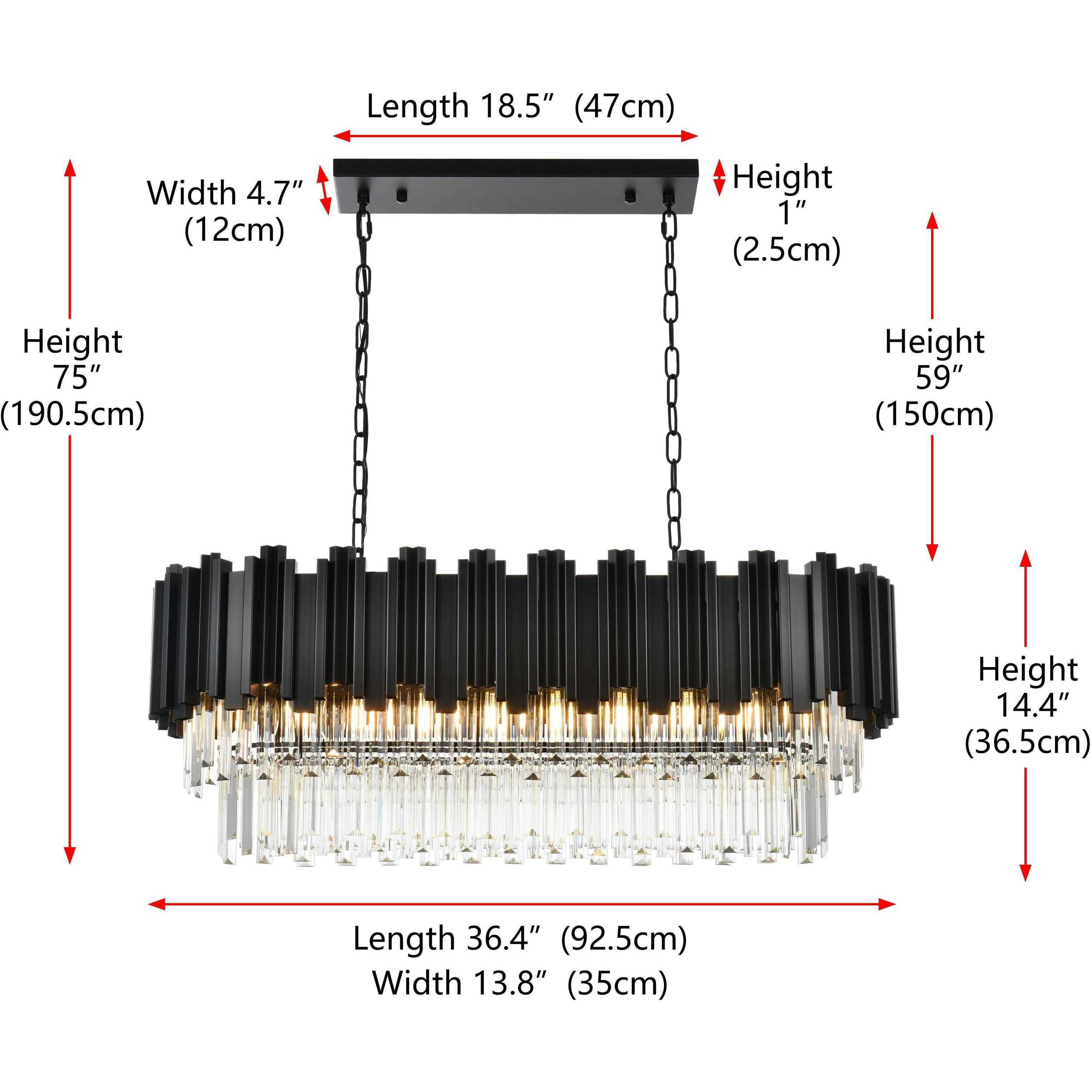 Willow 9 Light 14 inch Black Chandelier Ceiling Light