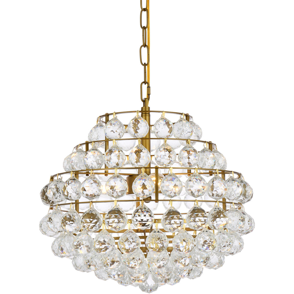Savannah 3 Light 16 inch Brass Pendant Ceiling Light