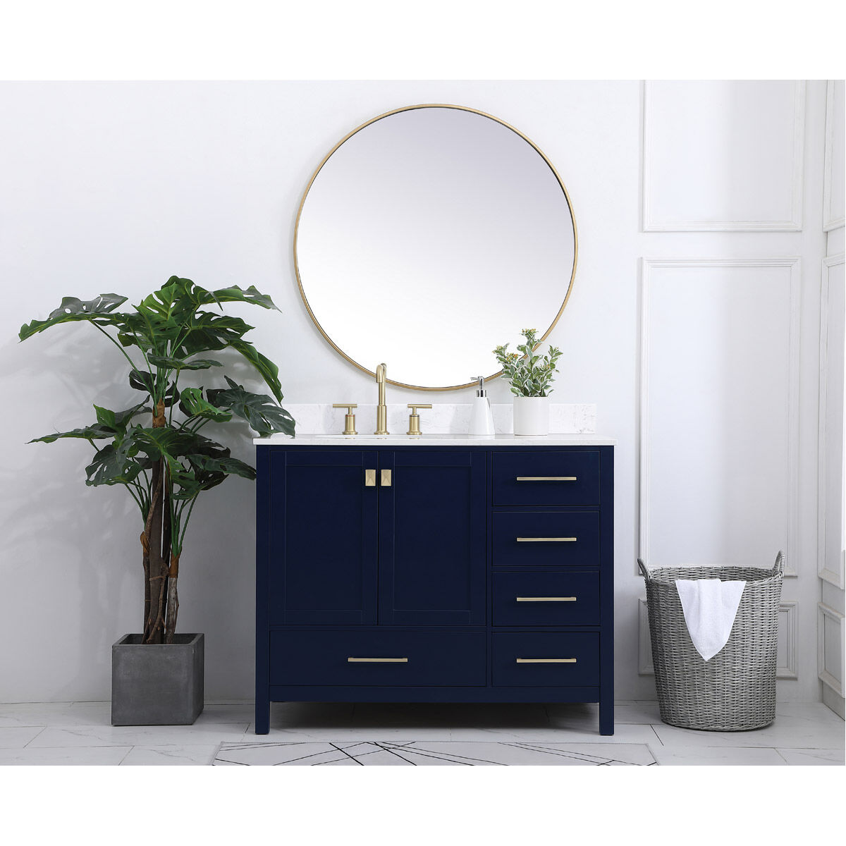 Irene 42 X 22 X 34 inch Blue Vanity Sink Set