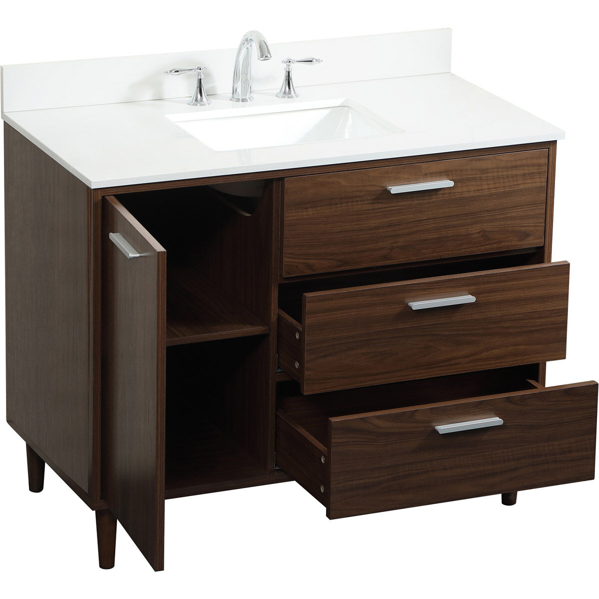 Baldwin 42 X 22 X 34 inch Walnut Vanity Sink Set