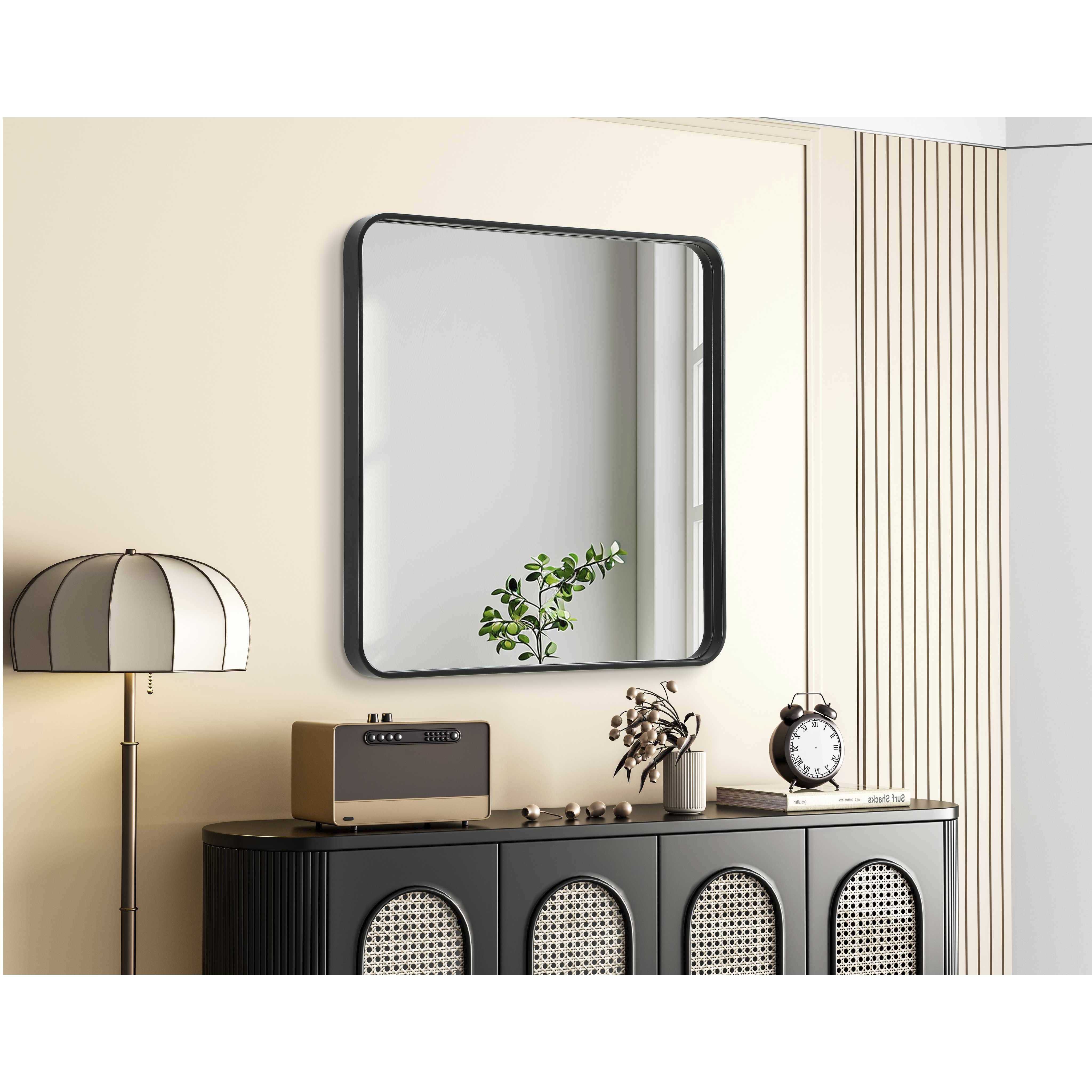 Remy 30 X 30 inch Black Mirror