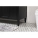 Park Avenue 60 X 22 X 35 inch Black Vanity Sink Set