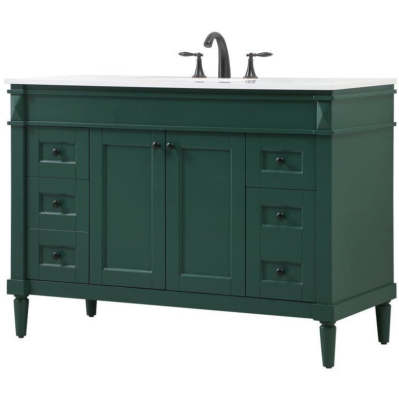 Bennett 48 X 21 X 35 inch Green Vanity Sink Set