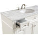 Park Avenue 48 X 35 inch White with Carrara White Marble Vanity Set