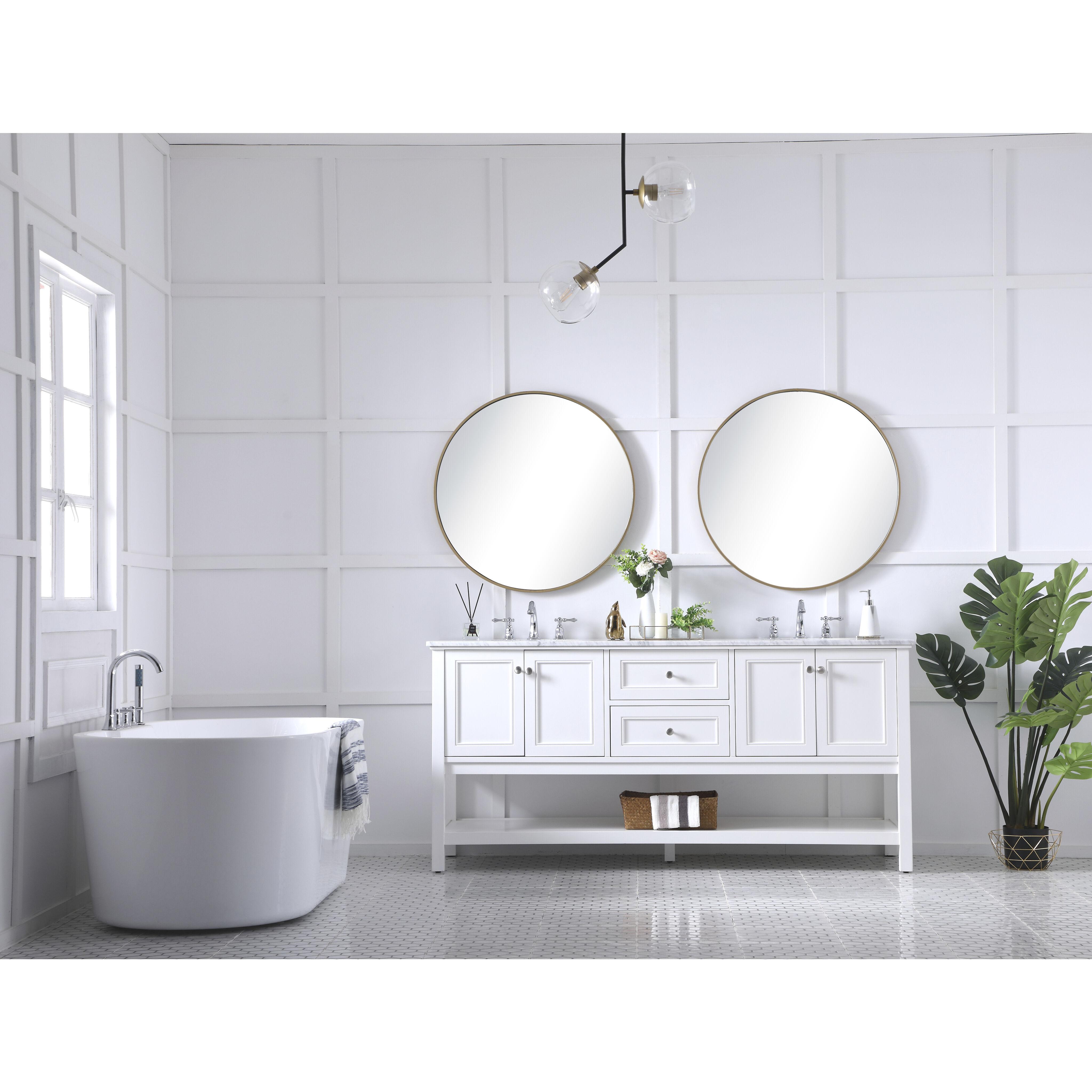 Metropolis 72 X 22 X 33.75 inch White Vanity Sink Set