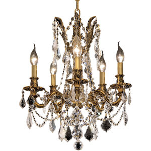 Rosalia 5 Light 18 inch French Gold Dining Chandelier Ceiling Light in Clear, Elegant Cut