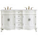 Danville 60 X 21 X 36 inch Antique White Vanity Sink Set