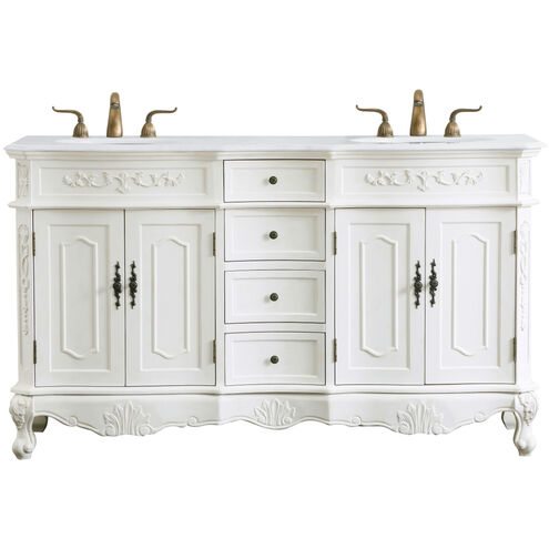 Danville 60 X 21 X 36 inch Antique White Vanity Sink Set