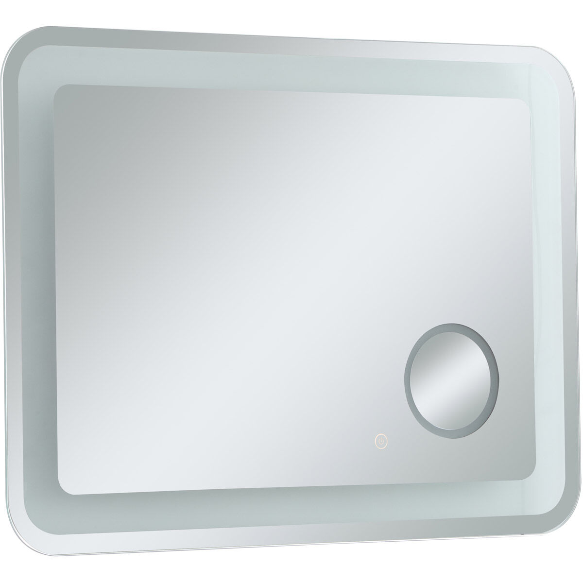 Lux 36 X 27 inch Glossy White Lighted Wall Mirror
