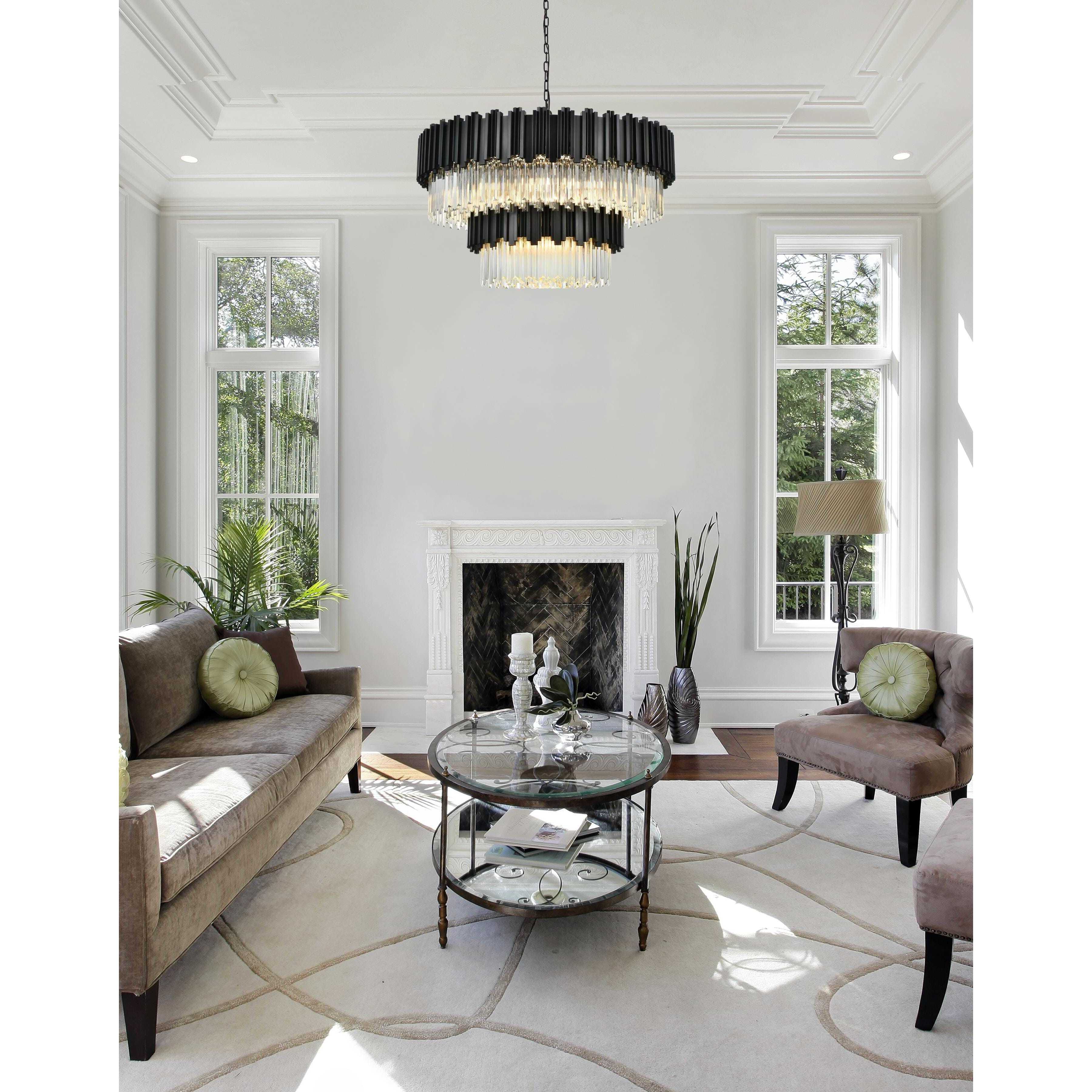 Willow 16 Light 40 inch Black Chandelier Ceiling Light