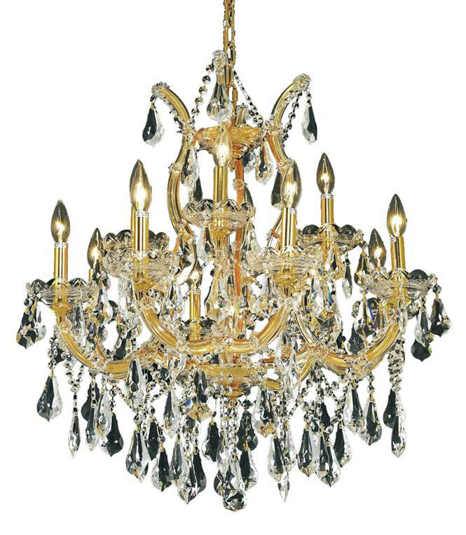 Maria Theresa 13 Light 27 inch Gold Dining Chandelier Ceiling Light in Clear, Royal Cut