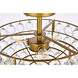 Savannah 3 Light 16 inch Brass Flush Mount Ceiling Light