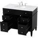 Park Avenue 42 X 22 X 35 inch Black Vanity Sink Set