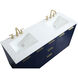 Blake 60 X 22 X 34 inch Blue Vanity Sink Set