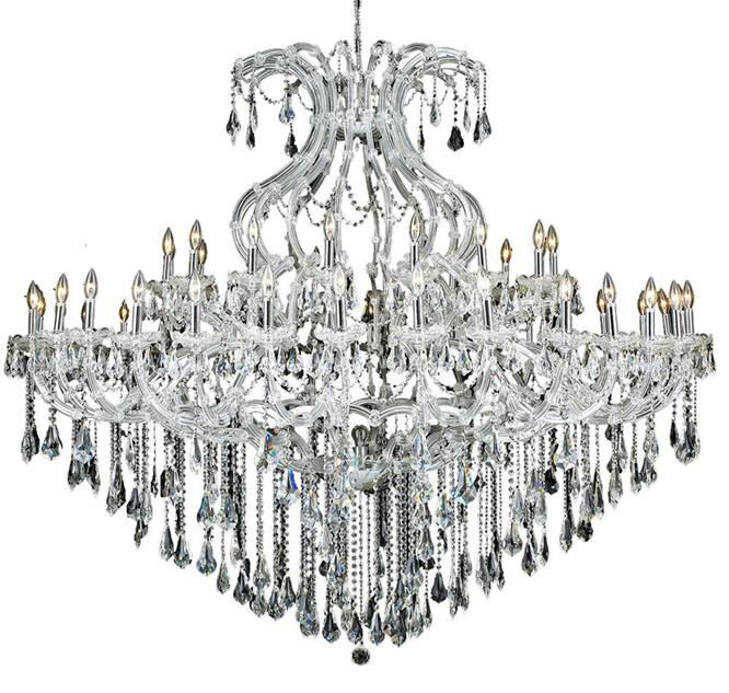 Maria Theresa 49 Light 72 inch Chrome Foyer Ceiling Light in Clear, Royal Cut
