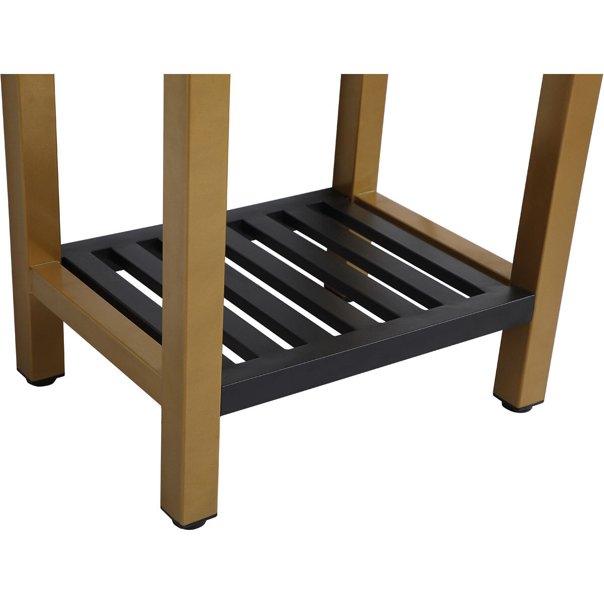 Raya 18 X 14 X 34 inch Gold and Black with White Vanity Sink Set