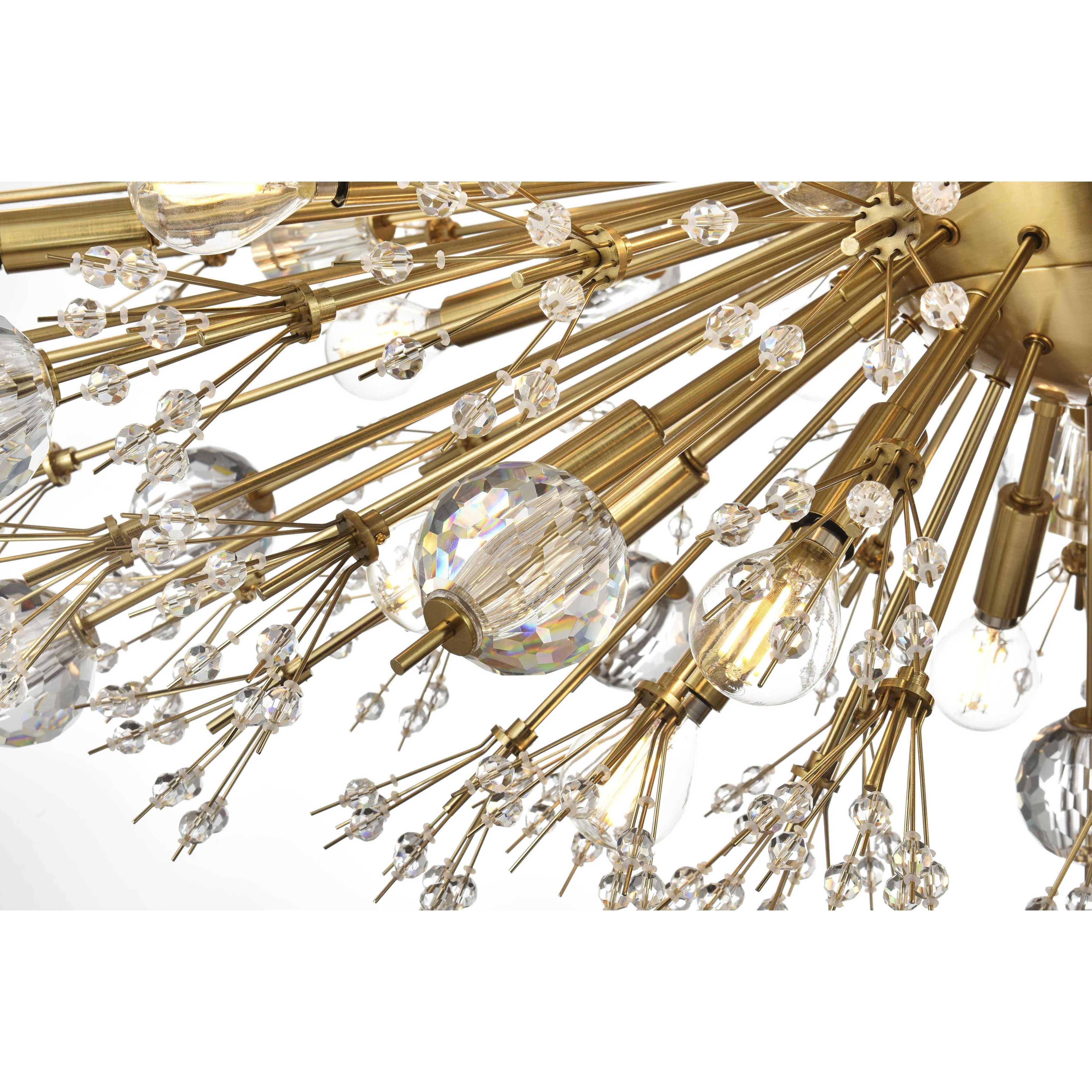 Vera 38 Light 23 inch Gold Pendant Ceiling Light in Satin Gold