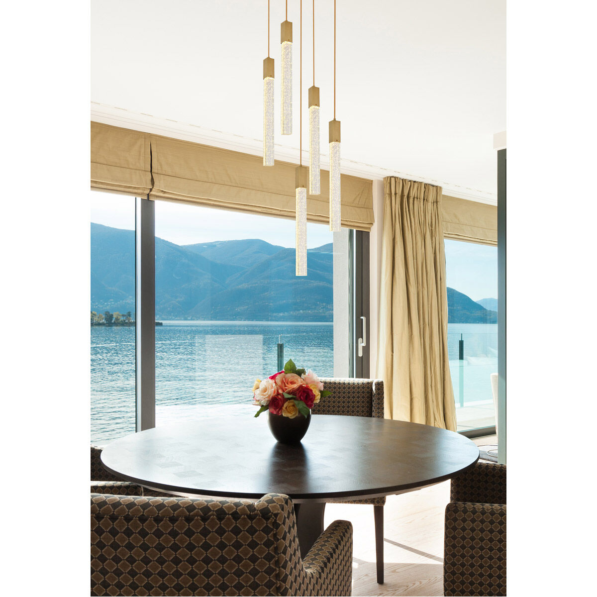 Weston 5 Light 16 inch Satin Gold Pendant Ceiling Light