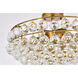Savannah 5 Light 20 inch Brass Flush Mount Ceiling Light