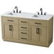 Alden 60 X 35 inch Honey Brown Bathroom Vanity Cabinet