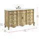 Danville 60 X 21 X 36 inch Antique Beige Vanity Sink Set