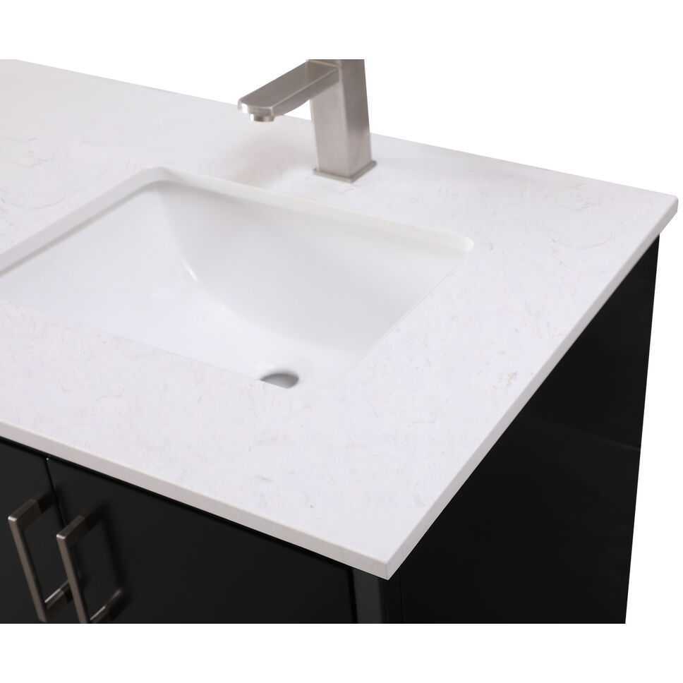 Hayes 60 X 22 X 35 inch Black Vanity Sink Set