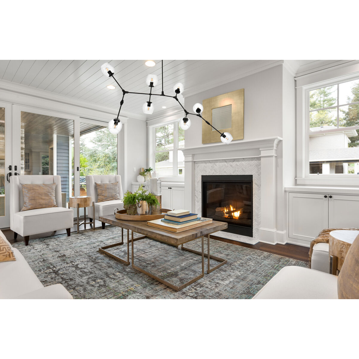 Cavoli 8 Light 32 inch Black Chandelier Ceiling Light