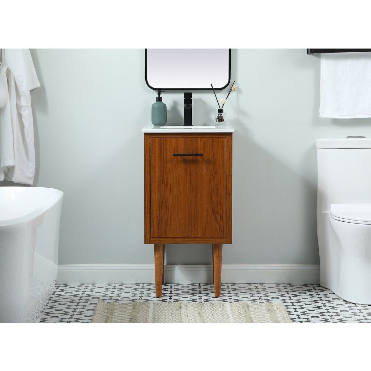 Cyrus 19 X 18 X 33.5 inch Teak Vanity Sink Set