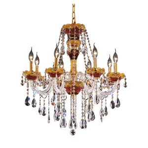 Alexandria 8 Light 26 inch Gold Dining Chandelier Ceiling Light in Royal Cut
