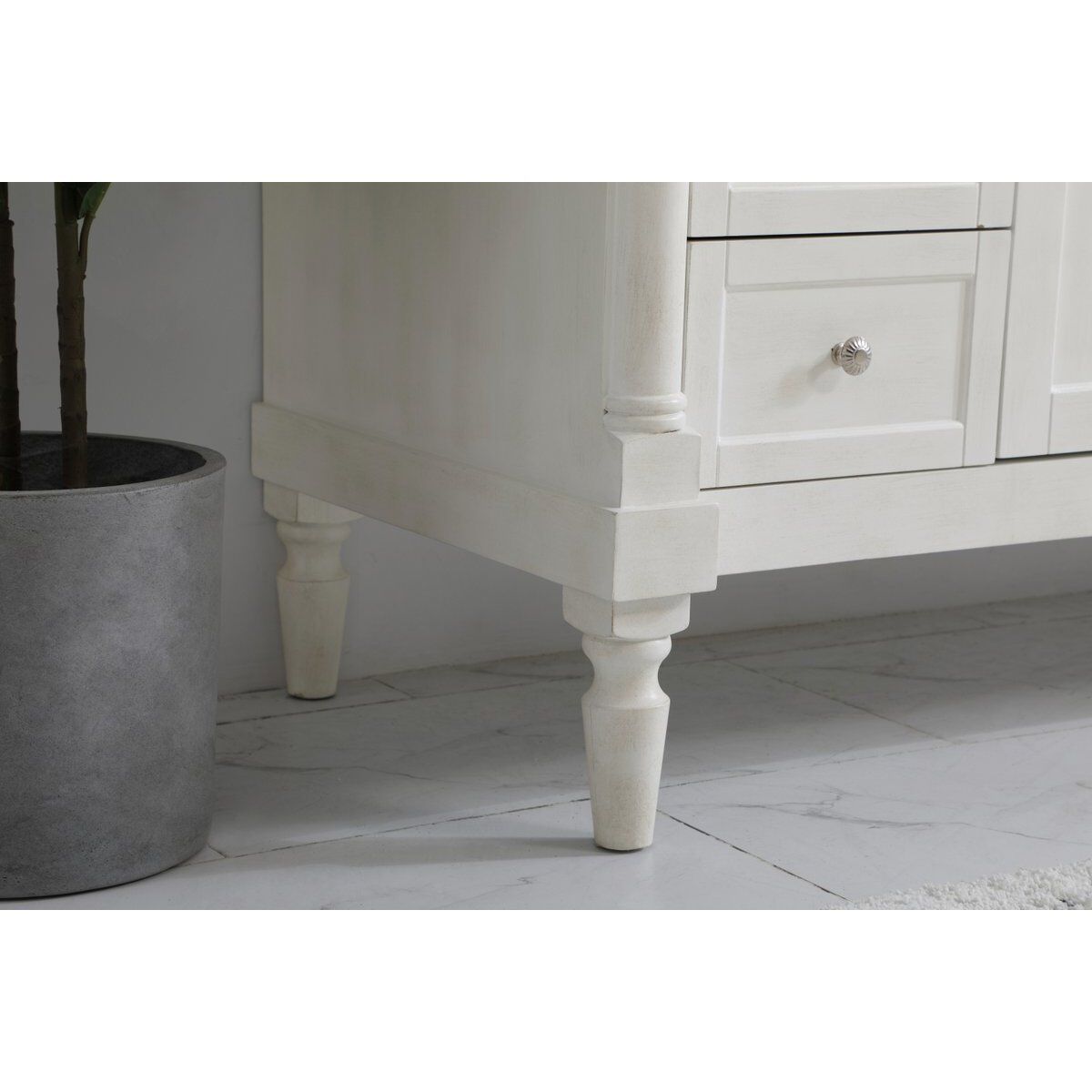 Lexington 48 X 21.5 X 35 inch Antique White Vanity Sink Set