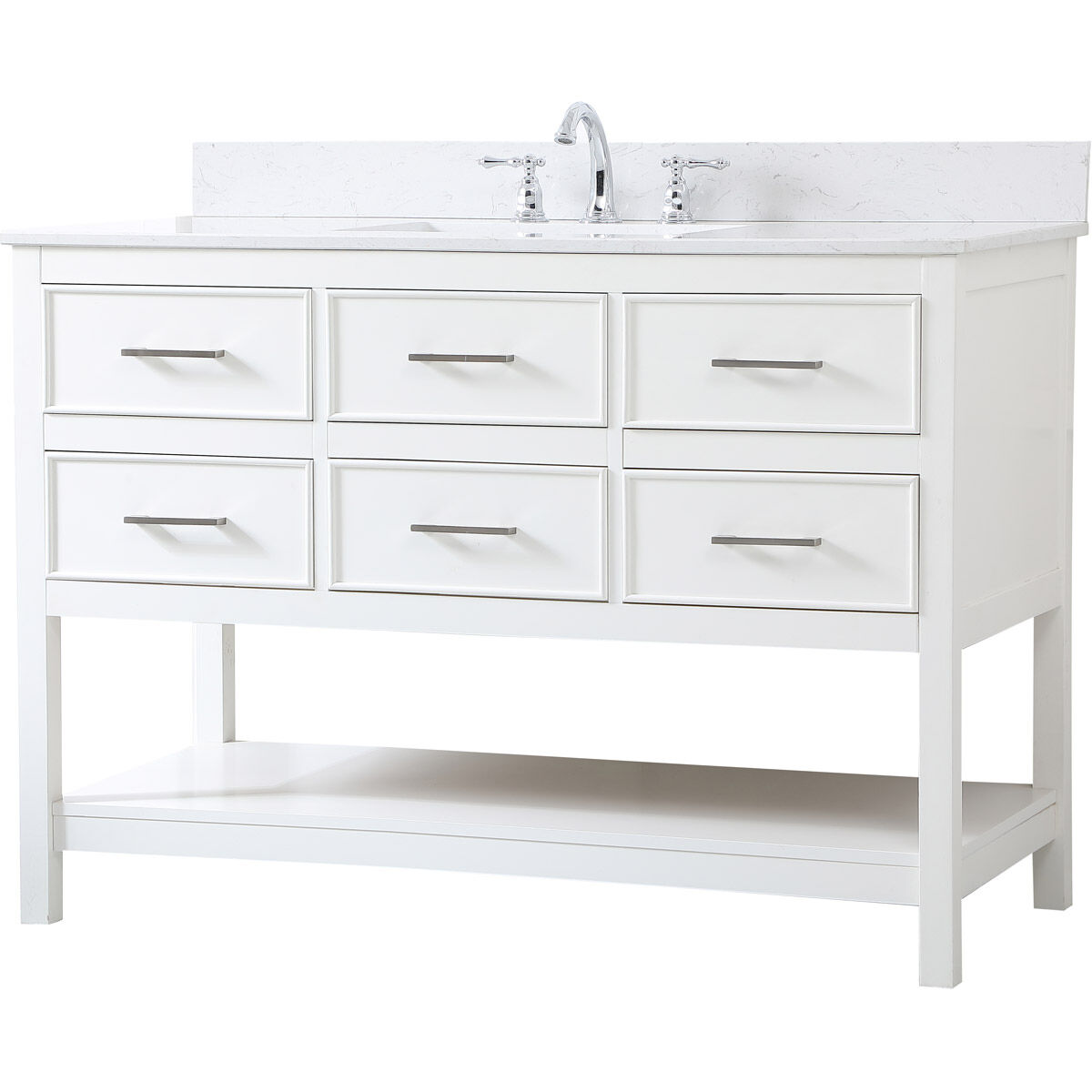 Sinclaire 48 X 22 X 34 inch White Vanity Sink Set