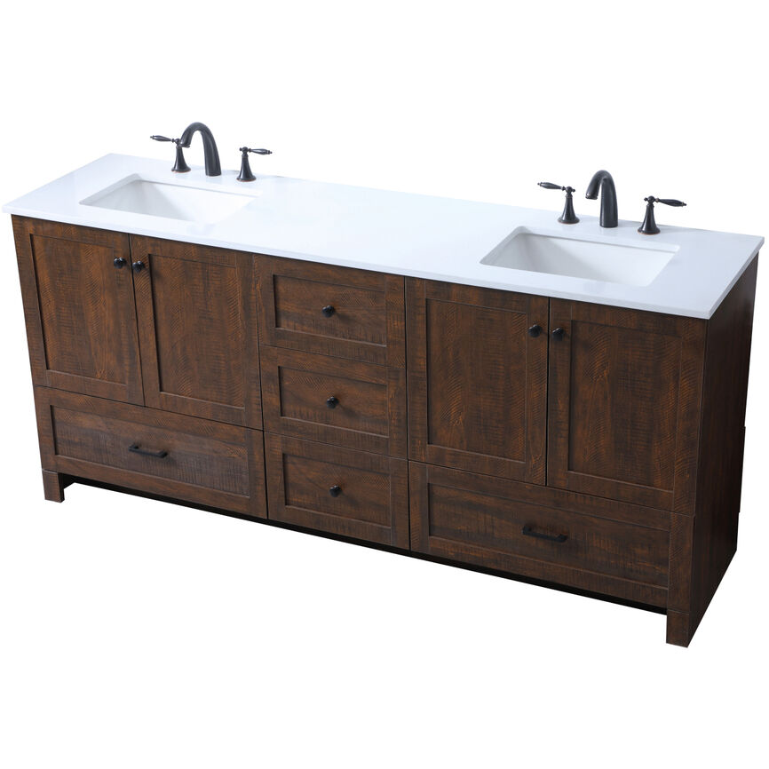 Soma 72 X 19 X 34 inch Expresso Vanity Sink Set