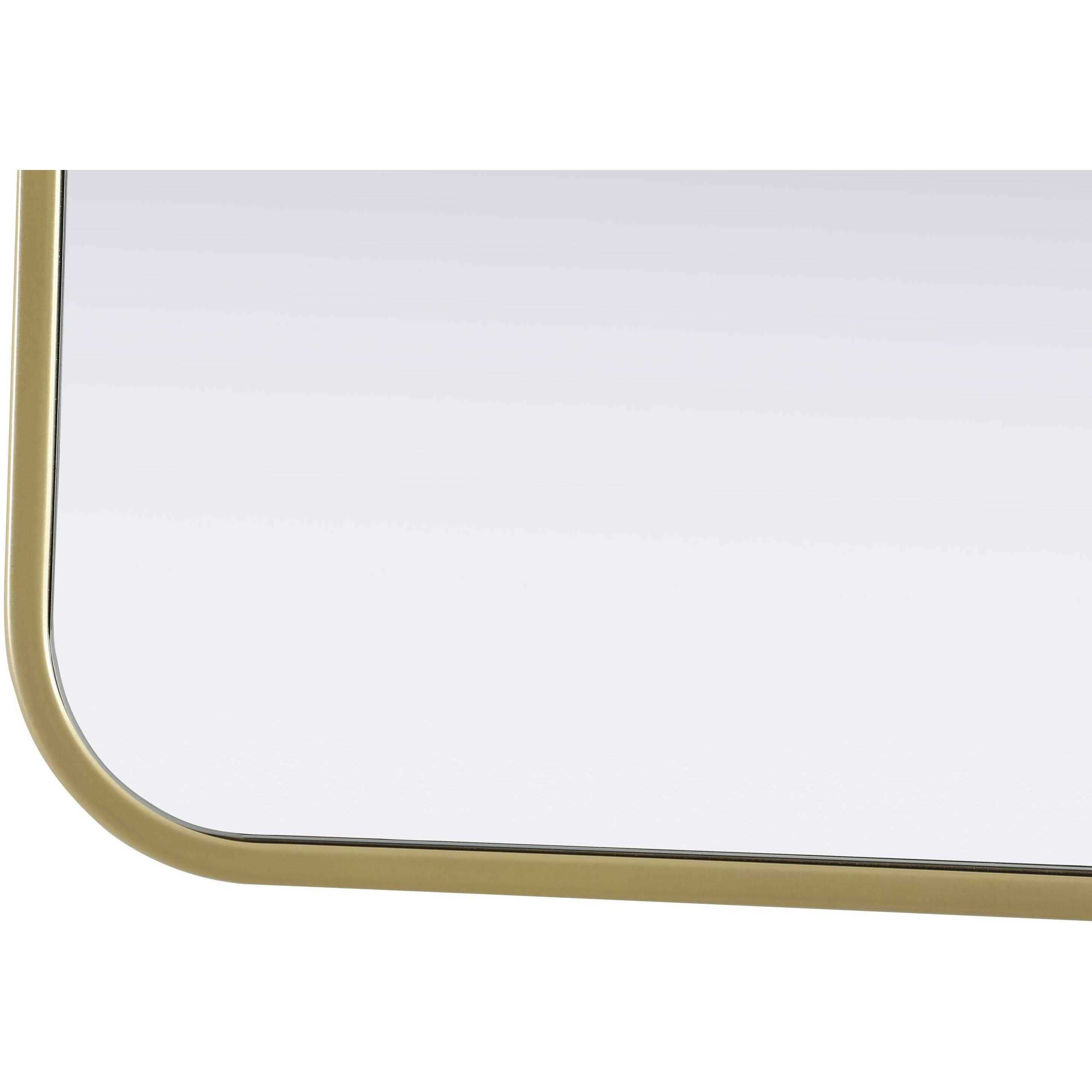 Remy 40 X 22 inch Brass Mirror