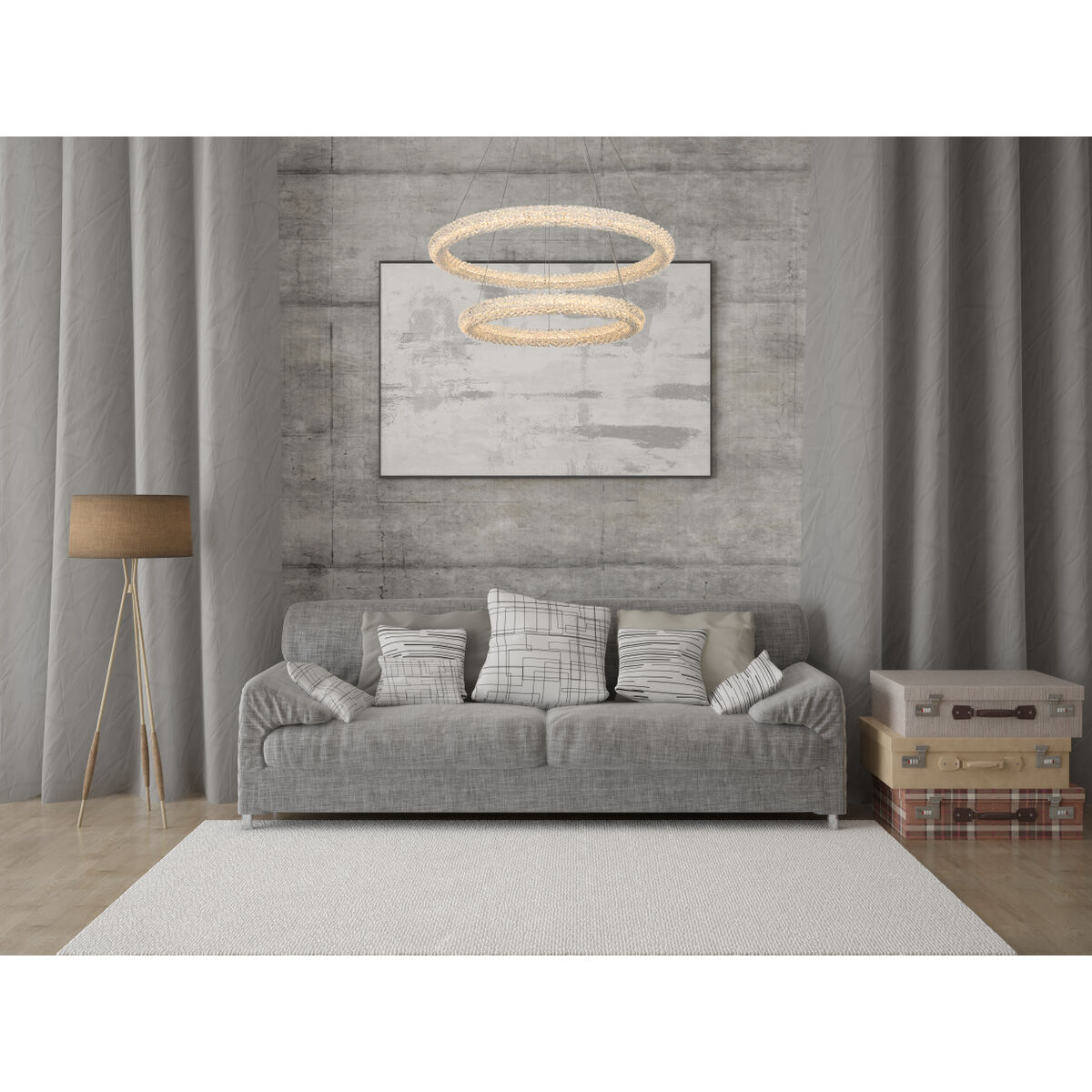 Bowen 2 Light 32 inch Chrome Chandelier Ceiling Light