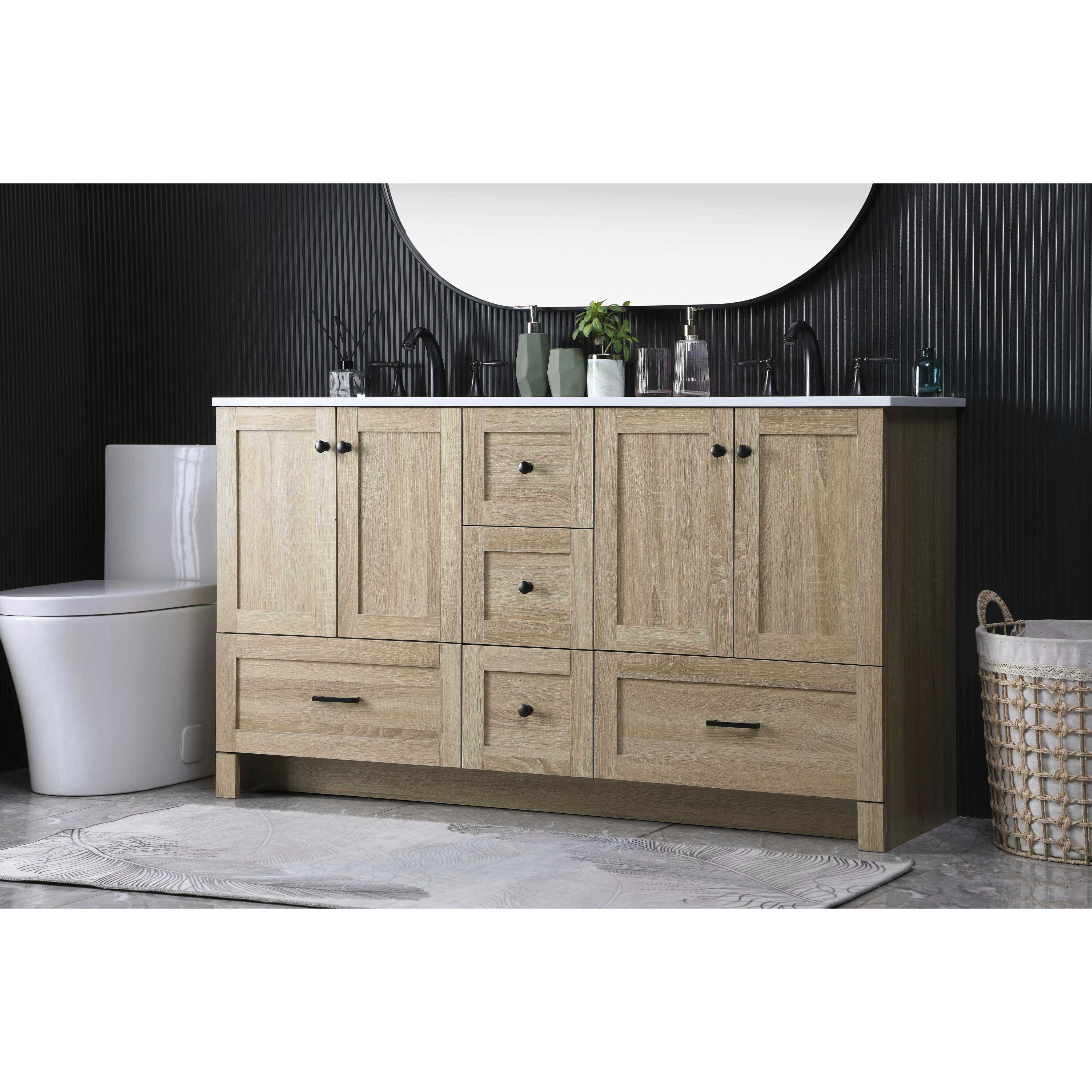 Soma 60 X 34 inch Mango Wood Bathroom Vanity Cabinet