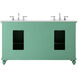 Otto 60 X 21 X 35 inch Vintage Mint Vanity Sink Set