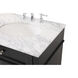 Park Avenue 60 X 22 X 35 inch Black Vanity Sink Set